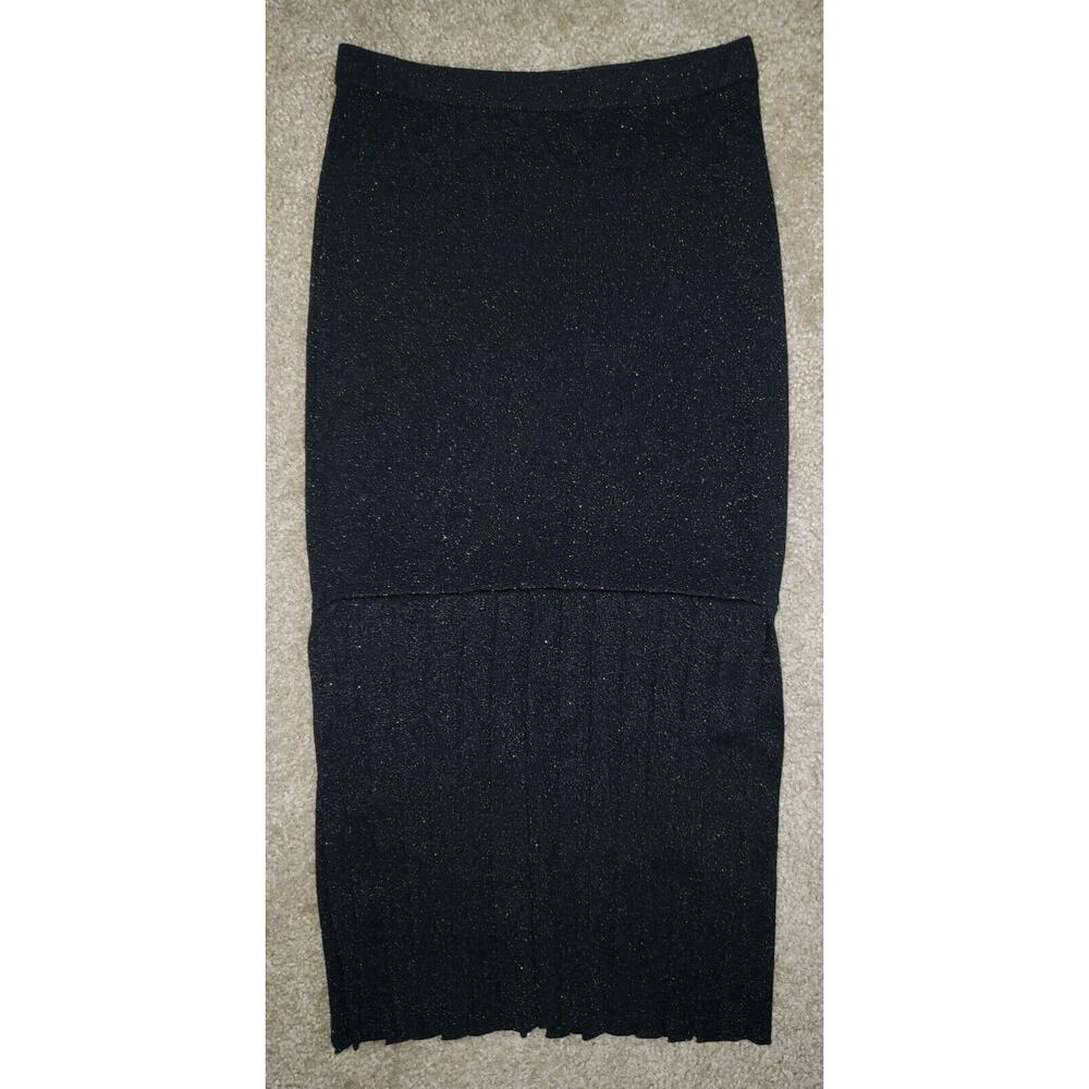 REBECCA VALLANCE Shimmer Pleated Accents Knee-Length Skirt Women Size 2 Nwot